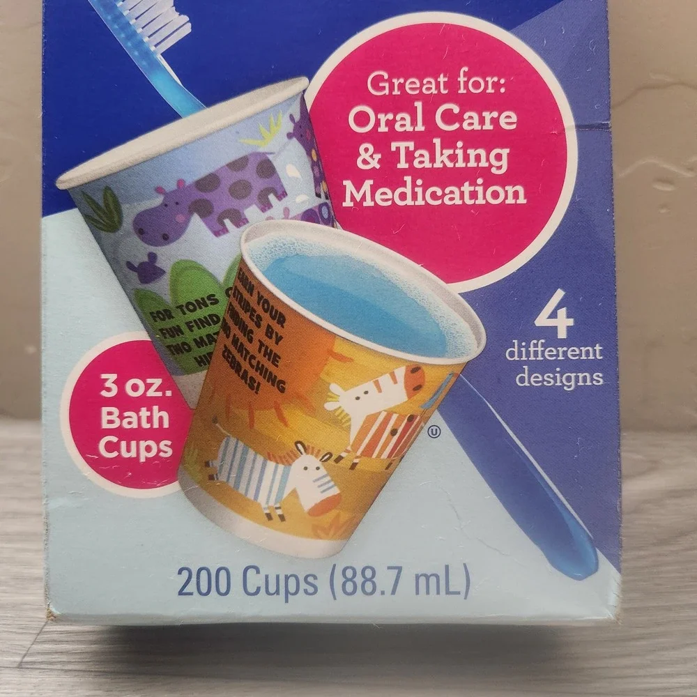 Dixie Everyday 3 oz Bath Cups 200 Count Discontinued Educational Animal Designs